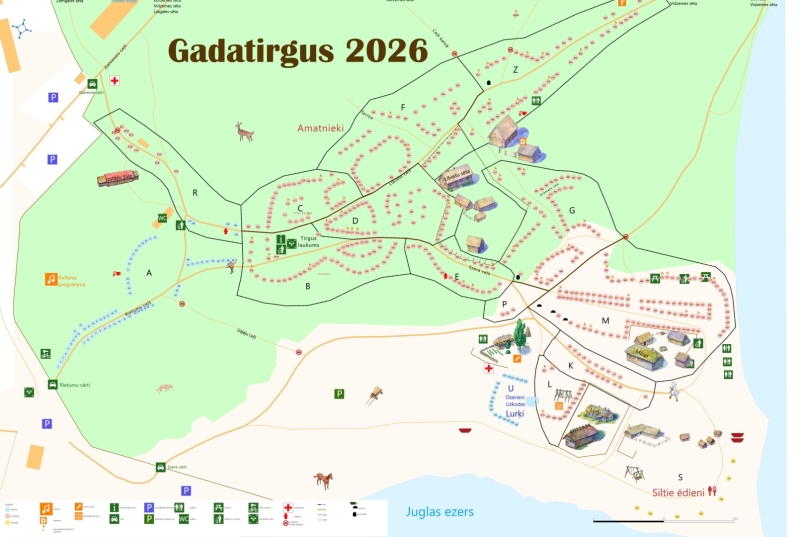 gadatirgus karte ar tirdzniecības vietu izvietojumu