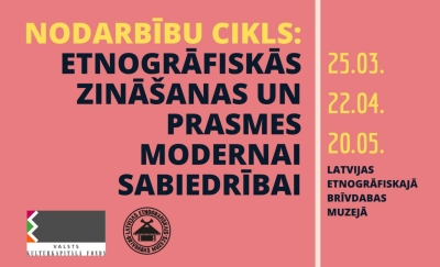 Muzeja nodarbību cikla afiša.