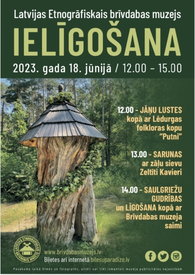 Jāņu ielīgošanas pasākuma afiša un programma