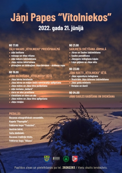 Jāņu ielīgošanas afiša "Vītolniekos".
